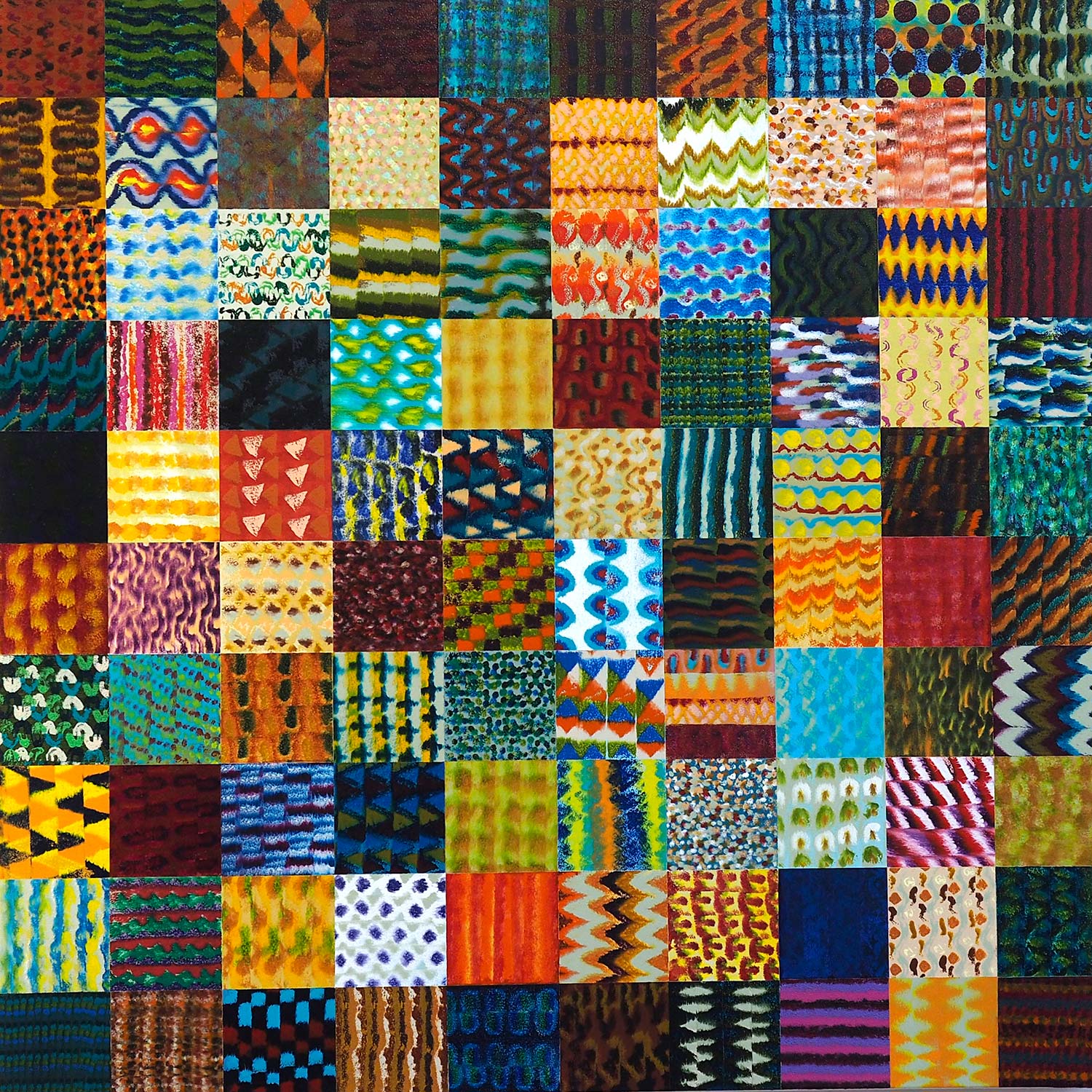 Chameleon, acrylic on canvas, 100 cms x 100 cms