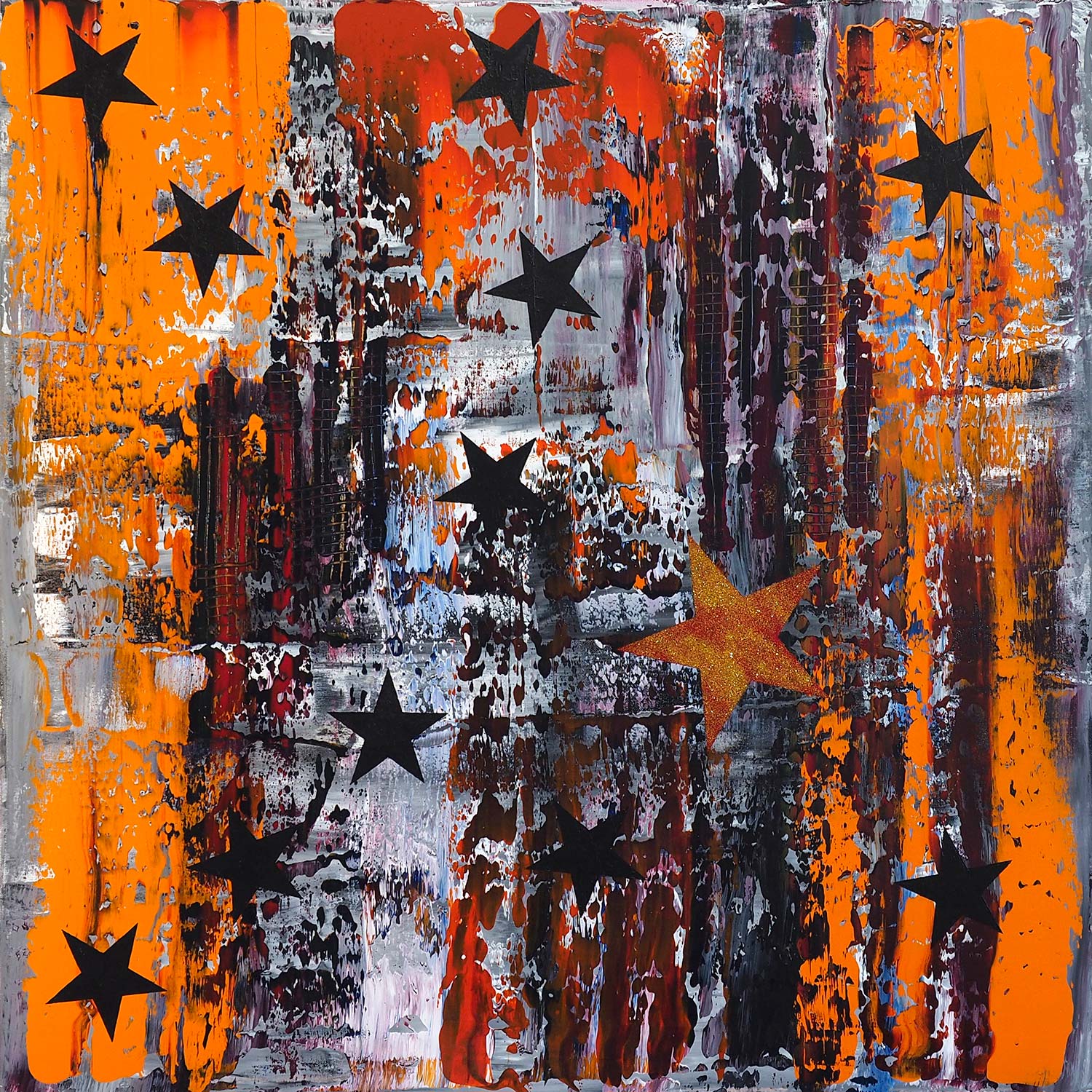 Chromatopia, acrylic on canvas, 100 cms x 100 cms
